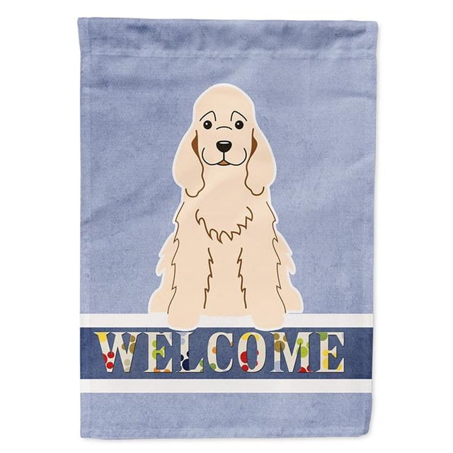 Carolines Treasures BB5675GF Cocker Spaniel Buff Welcome Garden Size Flag