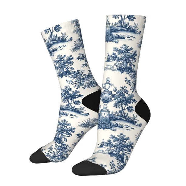 Balery Vintage Floral 1 Calcetas Largas con Estampado para Hombre y Mujer – Suaves y Transpirables, Talla Única (US 5-11)