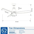thumbnail image 6 of 52 Inch Intergrated LED Ceiling Fan with Antique Brown Wood GraiInch Blade, 6 of 11