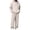 Beige, variant on Voska Mens Sweatsuit 2 Piece Sets Zip Up Hoodie And Wide Leg Sweatpants Baggy Waffle Track Suits Athletic Sweat Set Beige L