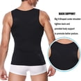 thumbnail image 5 of FITVALEN Mens Slimming Body Shaper Waist Trainer Gym Vest Abs Abdomen Slim Tank Top Compression Workout Shirt, 5 of 10