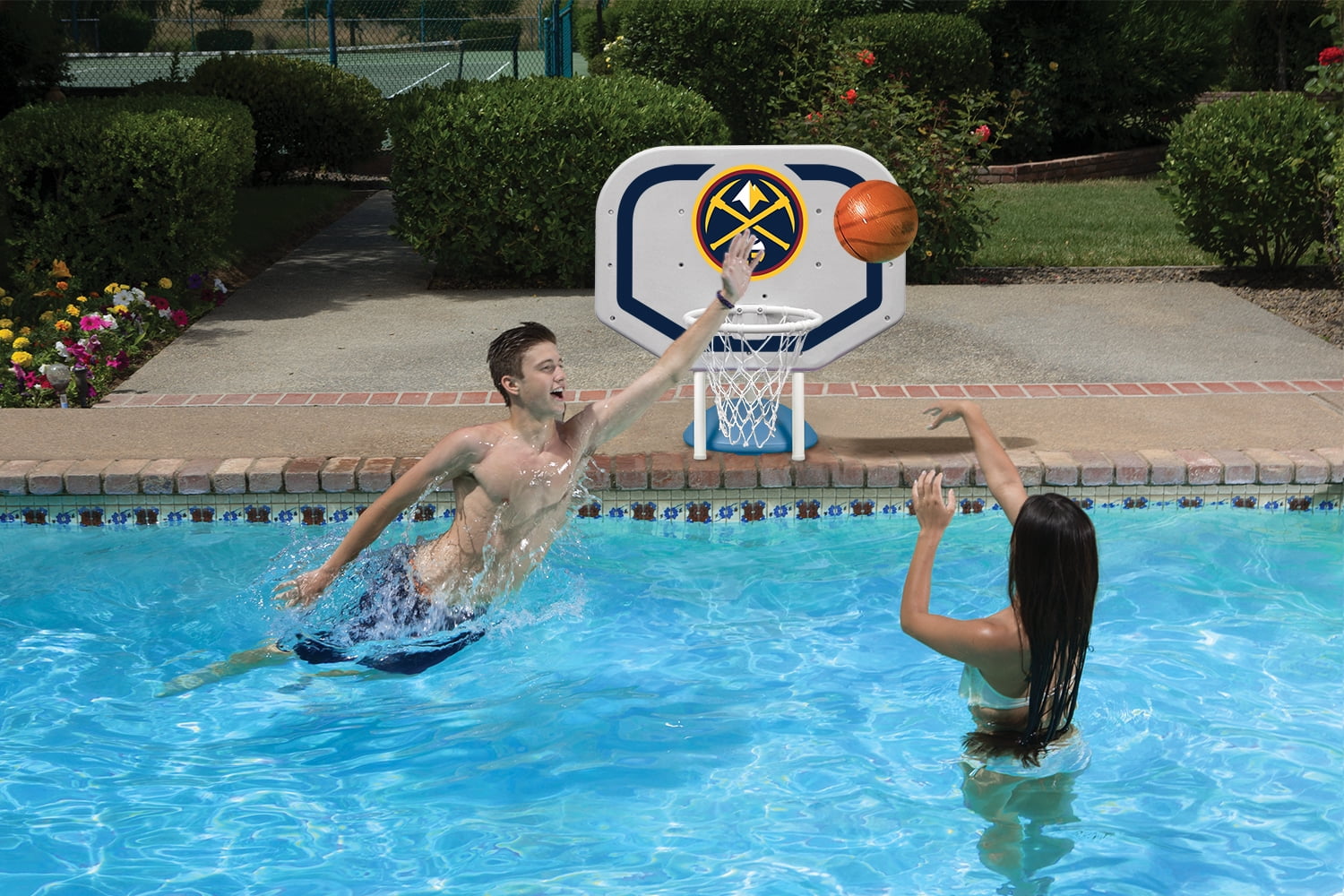 Poolmaster Denver Nuggets NBA Pro Rebounder-Style Poolside Basketball Game
