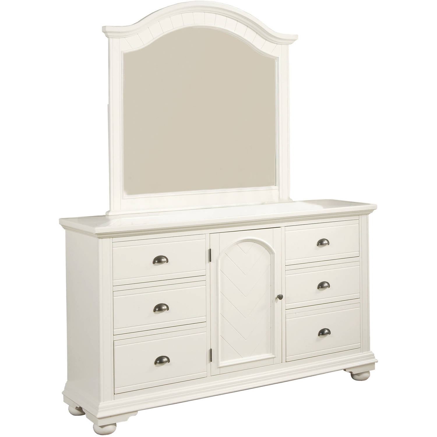 Picket House Furnishings Addison White Dresser And Mirror Set