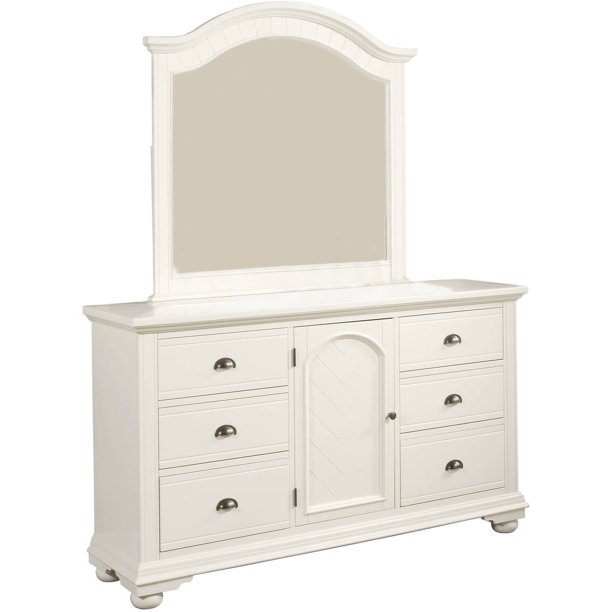 Picket House Furnishings Addison White Dresser and Mirror Set Walmart