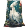 thumbnail image 2 of Balery Tropical Parrot Floral Artwork Manta de Felpa Suave y Acogedora – Cobija de Franela Aterciopelada para Cama, Lavable y Cálida para Sofá, Mascotas, Transpirable-50"x40", 2 of 7