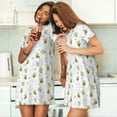 thumbnail image 4 of Naloa Bee Print Women Nightgowns,Womens Loungewear,Short Sleeve Sleepwear,Comfy Ladies Nightdress, 4 of 6