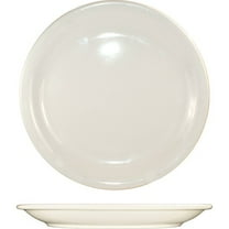International Tableware Stoneware Round Narrow Rim Plate American White, 7.25" Diameter x 0.5" Height | 36/Case