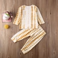 thumbnail image 7 of Qiylii Children Trousers Suit Tie Dye Full Sleeve O-Neck Top Stretch Pants Set, 7 of 7