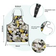 thumbnail image 7 of Pioneer Flower Floral Print Pattern Kids Aprons for Girls and Boys,Adjustable Neck Strap Toddler Aprons for Kids Cooking Baking, 7 of 7