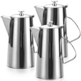 thumbnail image 4 of 3 Pcs 67.6 Oz Stainless Steel Pitcher with Lid, Thickened Metal Cold Water Pitcher 4.5x3.1x9.1 in, Rustproof Iced Tea Pitcher for Home, Restaurant, 4 of 7