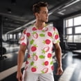 thumbnail image 3 of Wukai Hand Drawn Strawberry Print Men's Short-Sleeved Mesh T-Shirt,Quick-Dry Short Sleeve Workout T-Shirt-Medium, 3 of 8