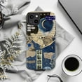 thumbnail image 6 of Celestial Collage Phone Case – Moon & Stars Vintage Aesthetic, Protective Hard Cover for iPhone 16 15 14 13 12 11 Pro Max Plus Mini, 6 of 6