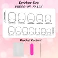 thumbnail image 6 of RAGUPEL Pink French Press on Nails Short Acrylic Nails White Flowers Fake Nails Square Nude Nails Press Ons Cute Translucent Spring Artificial False Nails for Women 24 Pcs, 6 of 7