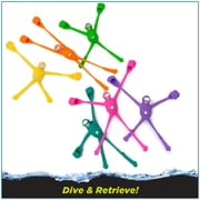 Aqua Unisex Flip Flying Multicolor Child Dive Stix Pool Diving Set, 6 Pieces, 6 in Length