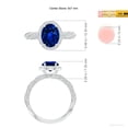 thumbnail image 5 of ANGARA Lab Grown 2 Ct Blue Sapphire Engagement Ring for Women in 14K White Gold (Size-9x7mm) | September Birthstone, Anniversary, Jewelry Gift for Women | Lab-Grown Blue Sapphire Ring, 5 of 8