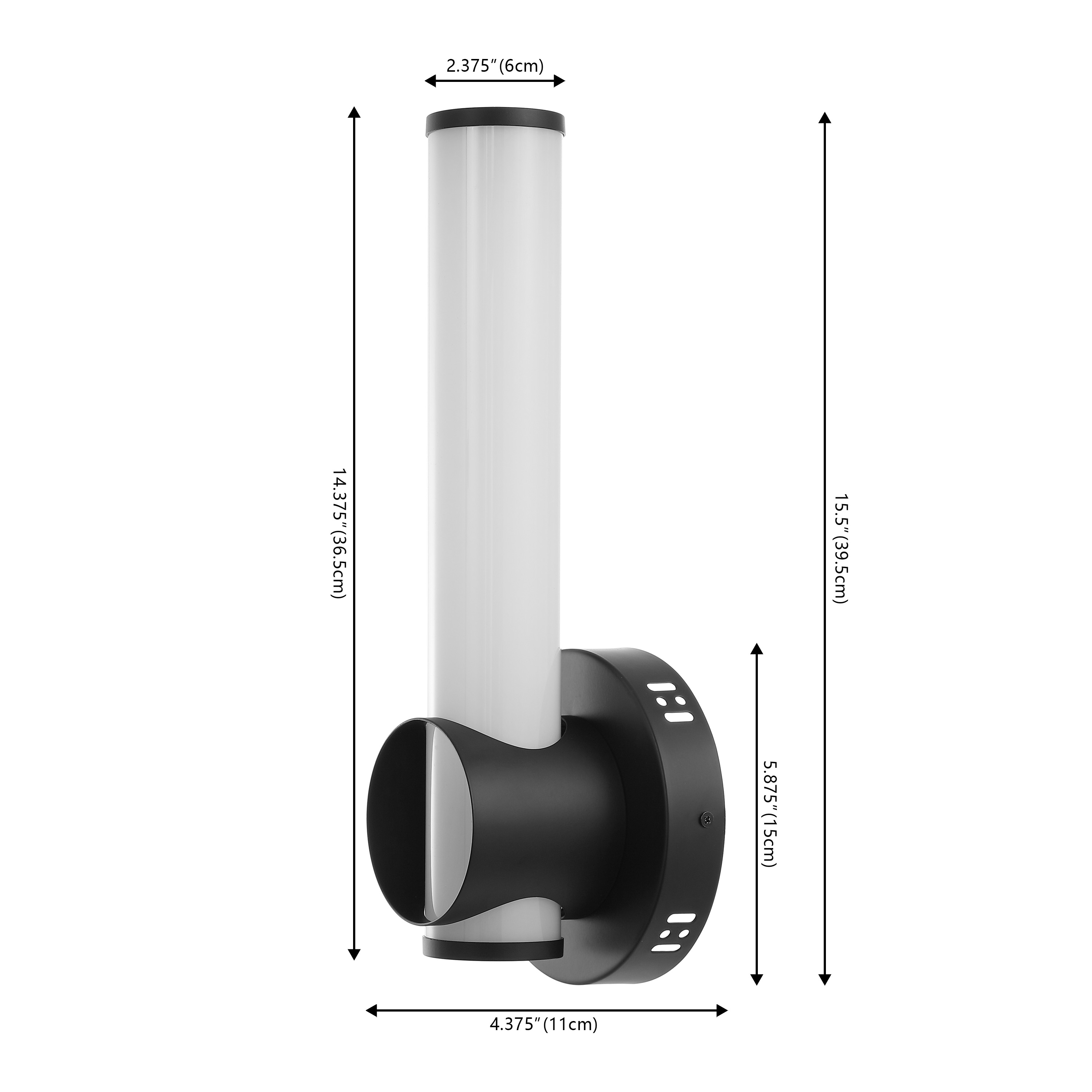 Safavieh Toia 5.88" Modern IroCrylic Sconces, Black (Set of 2)