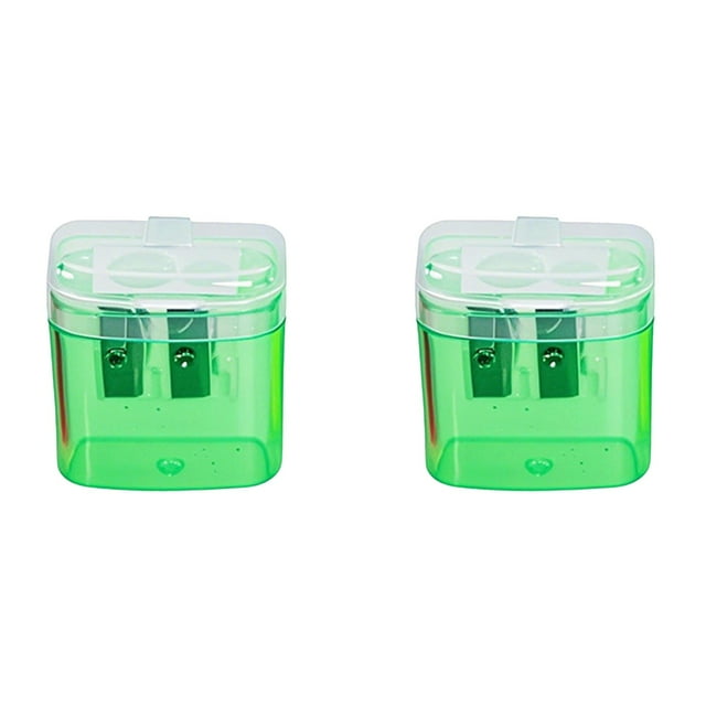 &Craft&Stationery Double Hole Pencil Sharpener for Everyday Use in Home School Classroom and 2PCS