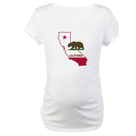 

CafePress - CALI STATE W BEAR Maternity T Shirt - Cotton Maternity T-shirt Cute & Funny Pregnancy Tee