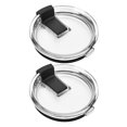 thumbnail image 1 of OULII 2Pcs Travel Mug Replacement Lid Black Eco Friendly Material for Car Use, 1 of 8