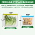 thumbnail image 3 of MesaSe Sacs de Rangement Alimentaires Réutilisables (Lot de 4 Sacs Gallon Réutilisables + Lot de 4 Sacs Quart Réutilisables) Sac de Congélation Réutilisable Étanche et Anti-Fuite Sans BPA Sac de Rangement Réutilisable pour Mariner les Viandes Salade Fr, 3 of 6