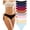 10Pack A, variant on CuteByte 10 Pack Cotton Underwear for Women High Cut Breathable Hipster Womens Cheeky Bikini Panties M