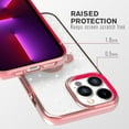 thumbnail image 5 of Vena vLove Glitter Clear Case Compatible with Apple iPhone 13 Pro Max (6.7"-inch), Heart Shape Design (MagSafe Compatible) Dual Layer Slim Hybrid Clear Bumper Case Cover - Rose Gold, 5 of 8