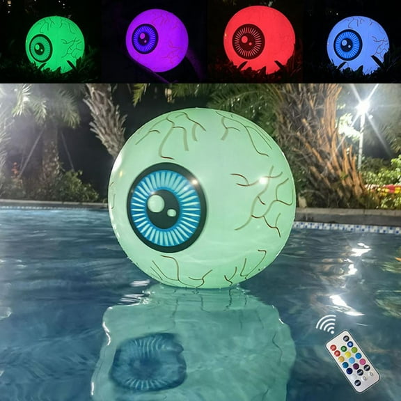 Beach Ball Remote Changing Inflatable Luminous Ball Party Decor Eyeball