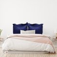 thumbnail image 5 of PiccoCasa 2 Pack Satin Pillow Shams with Envelope Closure, Navy European(26"x26"), 5 of 6
