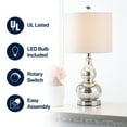 thumbnail image 6 of JONATHAN Y Anya 20.5" Mini Glass LED Table Lamp, Silver, JYL1028C, 6 of 9