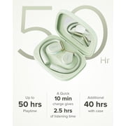 Cleer ARC3 Open Ear Bluetooth Headphones, True Wireless Earbuds, Waterproof, 50-Hour Battery, Built-in Mic, Green