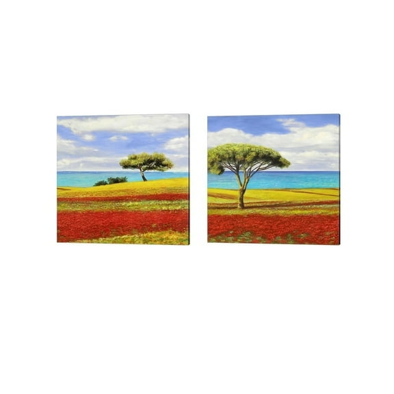 Mediterraneo by Angelo Masera Canvas Art Set of 2 14 inch X 14 inch Each