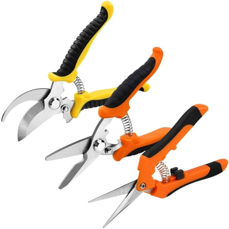 Guirnd 3 Pack Garden Pruning Shears Stainless Steel Blades Handheld Pruners Set