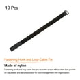 thumbnail image 3 of Uxcell Fastening Hook and Loop Cable Tie 17.7x0.9 Inch Reusable with Buckle Wire Strap for Cord Management Black 10Pcs, 3 of 5