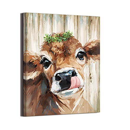 Three Beautiful Happy Cows 3.2 Wall Art Canvas Picture Print 