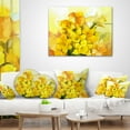 thumbnail image 4 of Designart Bouquet of Yellow Narcissus Flowers - Floral Throw Pillow - 18x18, 4 of 5