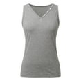 thumbnail image 4 of SNKSDGM Female Linen Tank Tops for Women Crop Square Neck Tank Top Women Women Summer Solid Color Casual Loose V Neck Sleeveless Vest Xl, 4 of 6