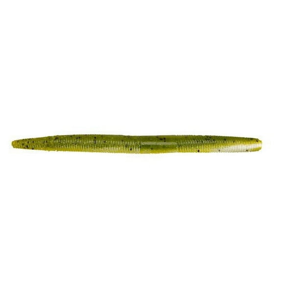 YUM Dinger Soft Plastic Worm 5" Carolina Pumpkin Chartreuse 8 Count