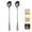 Black, variant on Fmxomd Long Handle Spoon Coffee Stirrers Premium Stainless Steel Coffee Spoons - Ice Tea Spoons Ice Cream Spoon Cocktail Stirring Spoons Tea Spoons - Silver 1Pack