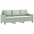 thumbnail image 4 of vidaXL Sofa Chair Upholstered Accent Armchair Sofa Comfort Light Gray Velvet, 4 of 112