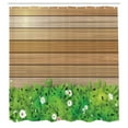 thumbnail image 3 of Ambesonne Floral Shower Curtain, Daisy Flower Garden, 69"Wx84"L, Green Brown, 3 of 5