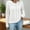 White, variant on HOMBOM Trendy Cable Knit Sweater for Women V-Neck Long Sleeve Eyelet Tops Loose Ladies White