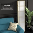 thumbnail image 6 of Red Lantern 6 ft. Tall Double Cross Shoji Screen - Ivory - 5 Panels, 6 of 7