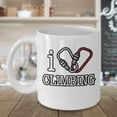 thumbnail image 3 of I Love Climbing With Heart Shaped Carabiner Clip Coffee & Tea Gift Mug, Birthday Gifts for Men & Women Climbers and Hikers, 3 of 4