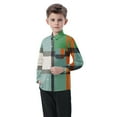 thumbnail image 5 of Cethrio Kids Boys' Button Down Shirts, Casual School Plaid Collared Long Sleeve Shirts Mint Green Size 2-3 T, 5 of 5