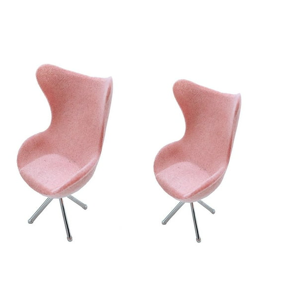 2 piezas 1/12 casa de flocado asiento sillas muebles conjunto decoración