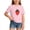Pink, variant on Girls Casual Crew Neck Short Sleeve Tops Sweet Strawberry Fruit Pattern Ruffle Edge T-Shirts Cute Tees 5-12 Years