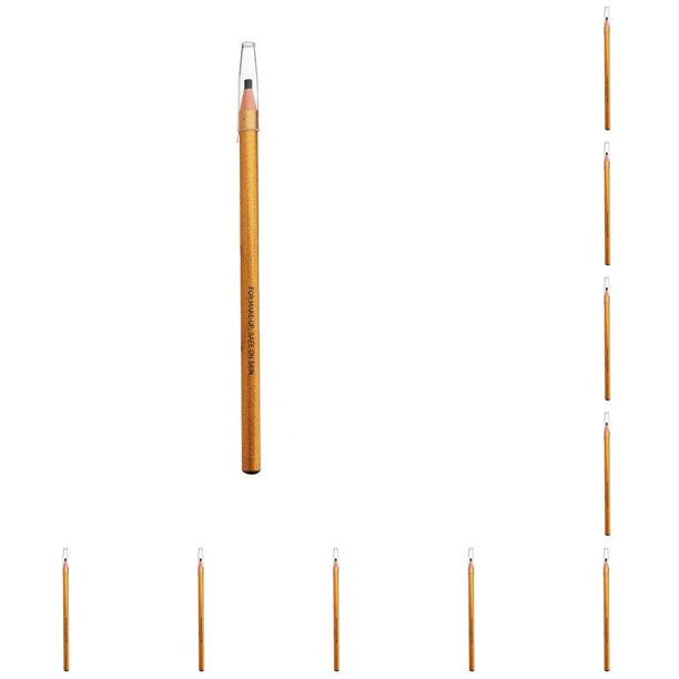 Qarigey Lápiz de cejas Maquillaje Mango de de larga duración Lápiz para cejas extraíble Portátil Cosméticos ergonómicos para novia Negro Negro 10Conjunto
