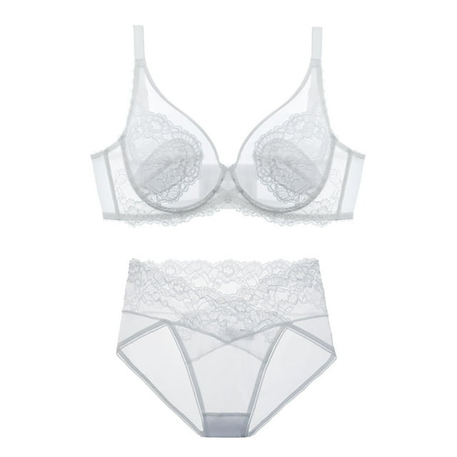Womens Bra Set,Casual Slim Large Bust Small Look Full Cup Lace with Support