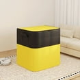 thumbnail image 6 of HBBKVI Black Yellow Large-Capacity 24x16x15in Storage Bag with Lid, 24 Gal Non-Woven Fabric Organizer for Clothes Bedding, 6 of 6