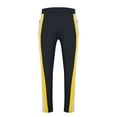 thumbnail image 6 of HOOMEUMY Men's Track Pants Striped Elastic Waist Trousers Straight Leg Comfy Sport Pants Loose Fit Leisure Jogging Bottoms Athletic Fitness Trackpants Yellow XL, 6 of 6